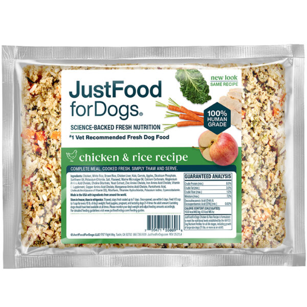 7605_source_1765393057 JustFoodForDogs Chicken & Rice Recipe Frozen Cooked Dog Food